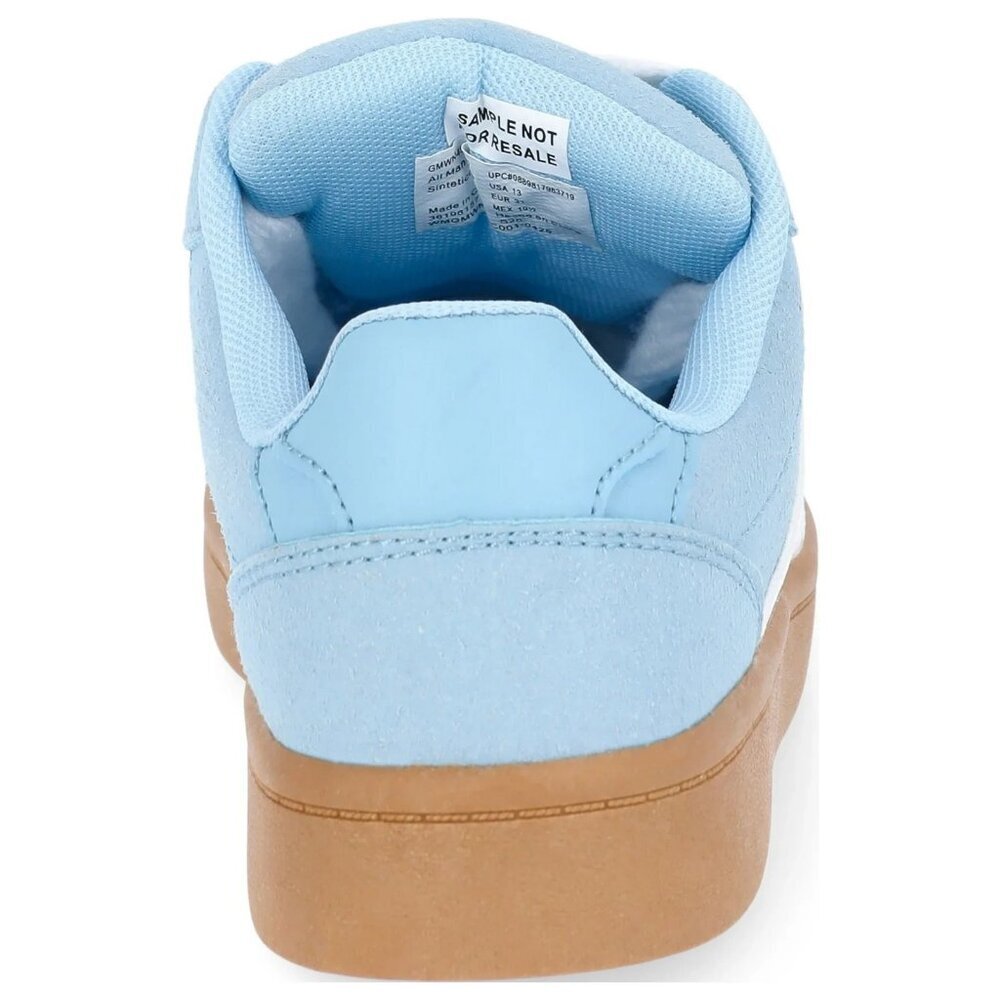 Wonder Nation Little and Big Kids Chunky Skate Sneakers, Size 2, Lace Up, Blue - Picture 3 of 5